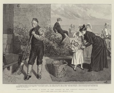 Innocenza e crimine, una scena nel giardino della prigione dei condannati a Portland da Robert Barnes