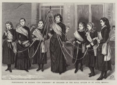 Esecuzione della Sinfonia dei giocattoli di Haydn da parte dei bambini del Royal Asylum of St Anne, Redhill da Robert Barnes