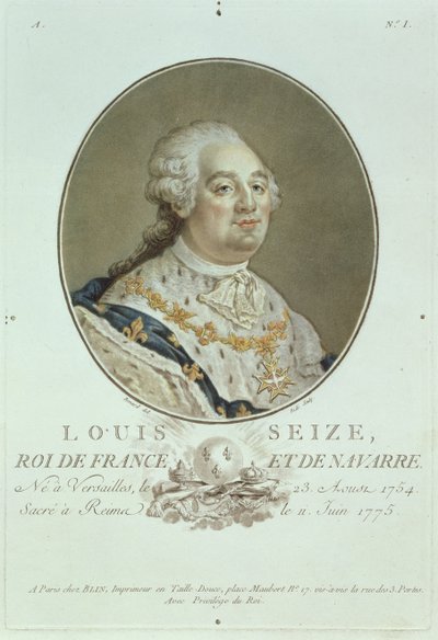Ritratto di Luigi XVI (1754-93) da 