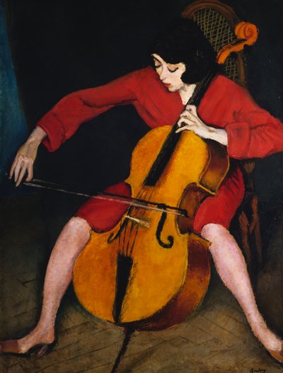 Donna che suona il violoncello da Robert Bereny