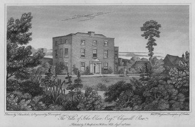 La villa di John Elsee, Chigwell Row da Robert Blemell (after) Schnebbelie
