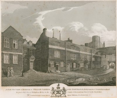 Vista nord-ovest della casa di William Parker, Lord Monteagle da Robert Blemell Schnebbelie