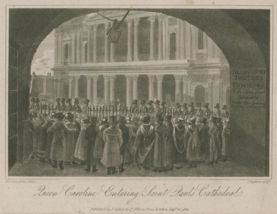 La regina Carolina entra nella cattedrale di San Paolo da Robert Blemell Schnebbelie