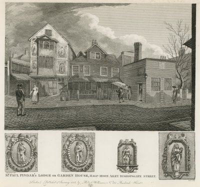 Il lodge o casa del giardino di Sir Paul Pindar da Robert Blemell Schnebbelie