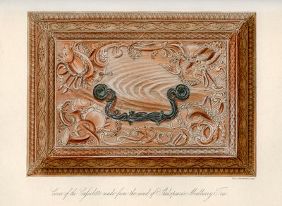 Cassolette scolpita dal legno del gelso di Shakespeare, XVIII secolo, 1840 da Robert Blemmell Schnebbelie