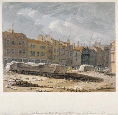 Resti del Muro di Londra abbattuti nel 1817, Città di Londra da Robert Blemmell Schnebbelie