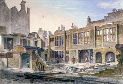 Vista della demolizione di Winchester Place, Londra, 1839 da Robert Blemmell Schnebbelie