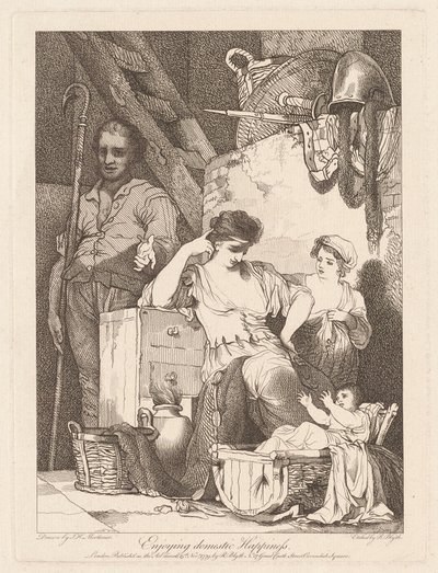Godendo della felicità domestica da Robert Blyth, after John Hamilton Mortimer