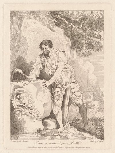 Ritirata dei feriti dalla battaglia da Robert Blyth, after John Hamilton Mortimer