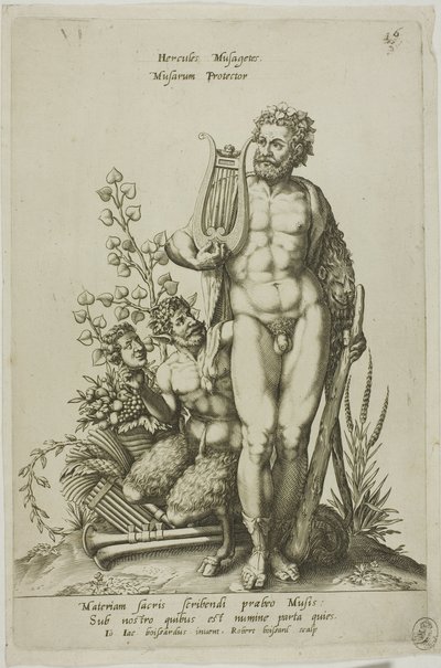 Ercole, lastra 16 da Parnaso Bicipite da Robert Boissard