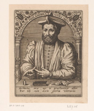 Ritratto di Guillaume Philandrier da Robert Boissard