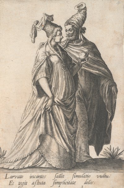 Coppia in passeggiata, dalle Mascherate da Robert Boissard