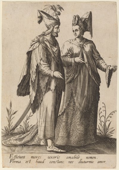 Efficiunt mores uxoris... da Robert Boissard after Jean Jacques Boissard