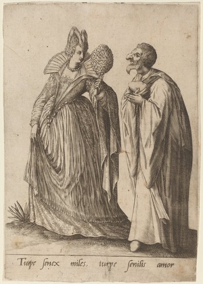 Turpe senex miles... da Robert Boissard after Jean Jacques Boissard