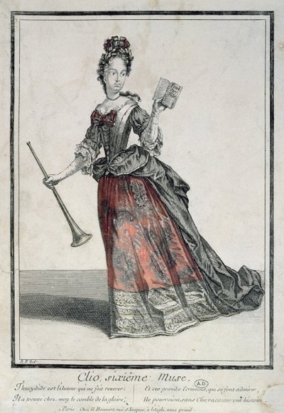 Clio, Musa della Poesia Epica e della Storia da Robert Bonnart