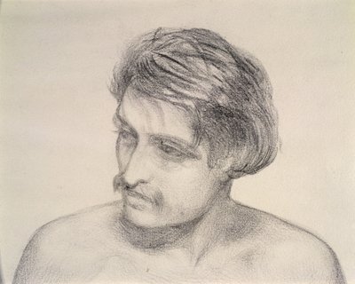 Studio della testa di un uomo da Robert Braithwaite Martineau