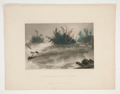 Le rapide sopra le cascate del Niagara, illustrazione per Nathaniel Parker Willis da Robert Brandard