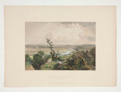 Valle del Connecticut (da Mount Holyoke), illustrazione per Nathaniel Parker Willis da Robert Brandard