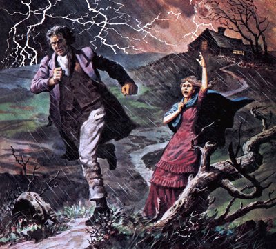 Heathcliff e Cathy, dal romanzo Cime tempestose da Robert Brook