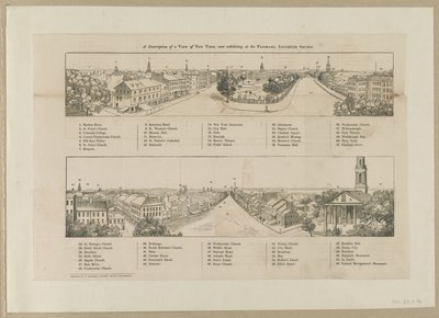 Descrizione di una vista di New York, ora esposta al Panorama, Leicester Square da Robert Burford