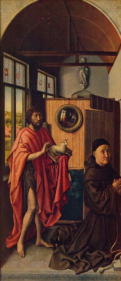 San Giovanni Battista e il maestro francescano Enrico di Werl, 1438, c1934 da Robert Campin