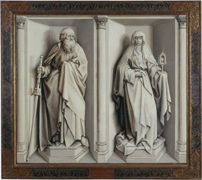 Il Matrimonio di Maria e Giuseppe. Retro da Robert Campin