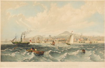 Veduta della città e del porto di Dundee, c.1850 da Robert Carrick