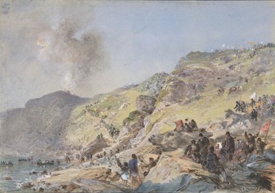 Le scogliere, Foilhummerum Bay, Valentia, il punto in cui il cavo arriva a riva da Robert Charles Dudley