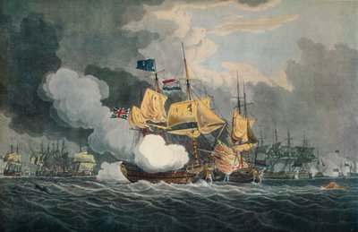 La battaglia di Camperdown, c. 1798, 1924 da Robert Clevely