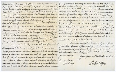Lettera di Robert Clive a Thomas Pelham-Holles, 23 febbraio 1757 da Robert Clive