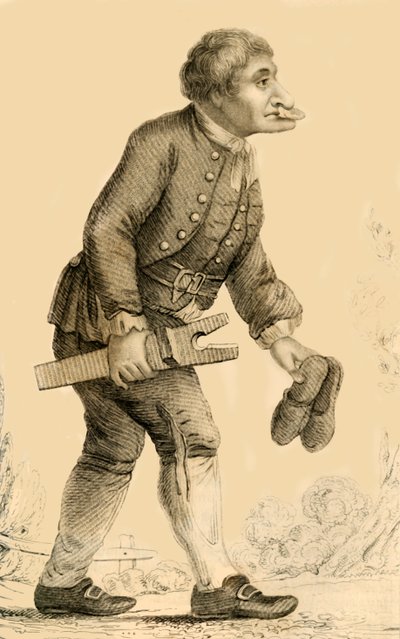 Vecchi Stivali, Un personaggio ben noto a Rippon nello Yorkshire, 1821 da Robert Cooper