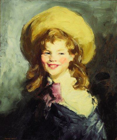 Ragazza con grande cappello da Robert Cozad Henri
