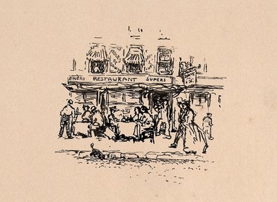 Dove abbiamo cenato nel Quartiere Latino, Parigi, nel 1896 da Robert Cozad Henri