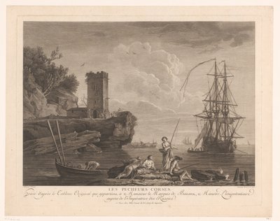 Veduta marina con pescatori da Robert Daudet (II) (attributed to)