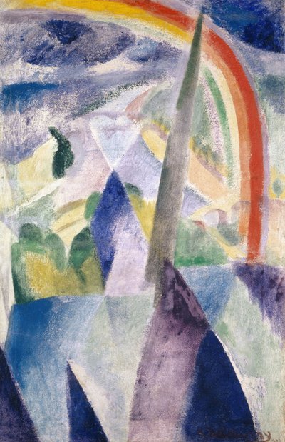 La flèche de Notre-Dame Vue de Paris, Notre-Dame, 1909-1914 da Robert Delaunay