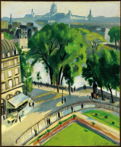 Vista del Quai du Louvre da Robert Delaunay