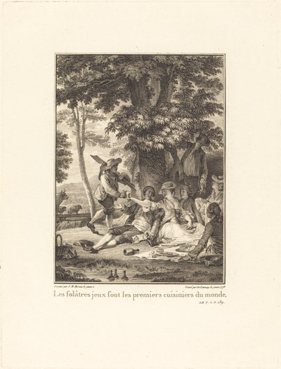 I giochi spensierati sono i primi cuochi del mondo da Robert Delaunay after Jean Michel Moreau