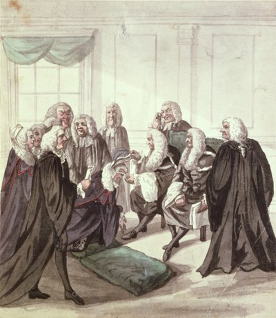 Uno Sguardo a Westminster Hall durante una Chiamata dei Sergenti, XVIII secolo da Robert Dighton