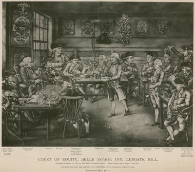 Corte di Equità, Belle Savage Inn, Ludgate Hill, Londra da Robert Dighton