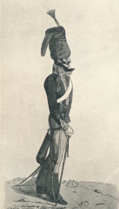 George Augustus Quentin, ufficiale del 10°, o Ussari del Principe di Galles, preso dal vivo da Robert Dighton