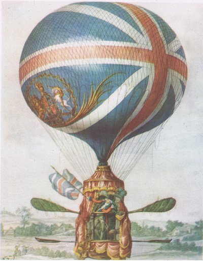 Il pallone di Lunardi, da Avventura Britannica pubblicata da Collins, 1947 da Robert Dighton