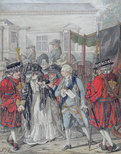 Margaret Nicholson che tenta di assassinare Sua Maestà, Giorgio III, all
