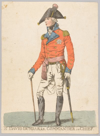 Sir David Dundas, KB, Comandante in Capo da Robert Dighton
