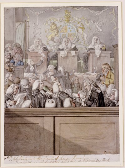 Tempo di Termine - o gli Avvocati tutti vivi nella Westminster Hall da Robert Dighton