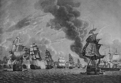 Bridport al largo di LOrient, c1796 da Robert Dodd