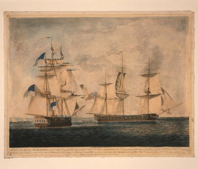 HMS Shannon cattura USS Chesapeake, 1 giugno 1813 da Robert Dodd