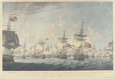 Battaglia di Camperdown (1797): attacco della flotta britannica da Robert Dodd