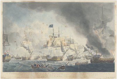 Battaglia di Kamperduin (1797): sconfitta della flotta batava da Robert Dodd