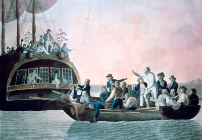 Gli ammutinati abbandonano il tenente Bligh e l