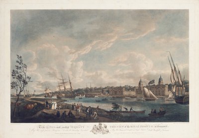 Veduta del Royal Hospital di Greenwich da Robert Dodd